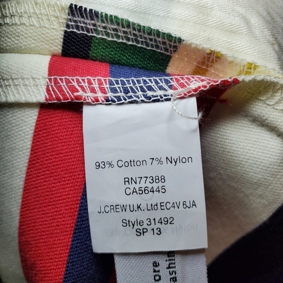 J Crew skirt with pockets multi-stripe mini Sz 2 - Picture 9 of 9